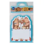 Kapibara öntapadós jegyzettömb, 70x90mm, 30 lapos, többféle mintával