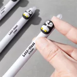 Radírozható zseléstoll, színes tintával, 0,5mm, Lazy Stars, pingvin - fekete betéttel (IG5300)