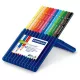 Színes ceruzakészlet 12 db-os, Staedtler Ergo Soft 157 SB12, háromszög test (kék tartóban)