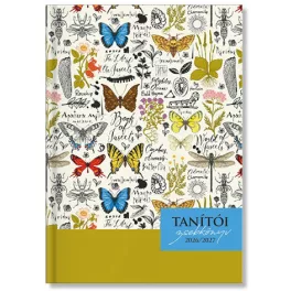   Tanítói tervező, zsebkönyv, A/5, heti, 2026-2027, szivacsos borító, 196 oldal, PD Butterflies