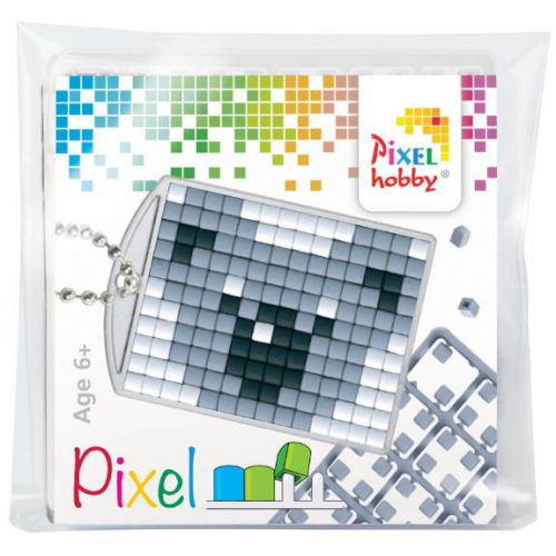 Pixel kulcstartókészítő szett 1 kulcstartó alaplappal, 3 színnel, koala
