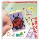 Pixel kulcstartókészítő szett 1 kulcstartó alaplappal, 3 színnel, katica