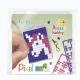 Pixel kulcstartókészítő szett 1 kulcstartó alaplappal, 3 színnel, unikornis (23111)