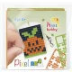 Pixel kulcstartókészítő szett 1 kulcstartó alaplappal, 3 színnel, tök, Halloween