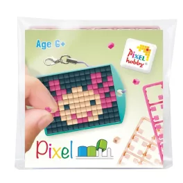   Pixel kulcstartókészítő szett 1 kulcstartó alaplappal, 3 színnel, axolotl (23161)