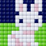 Pixel XL szett 1 kis alaplappal, 4 XL színnel, mintával, nyuszi