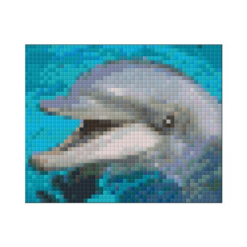 Pixel szett 1 normál alaplappal, színekkel, delfin