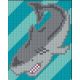 Pixel szett 1 normál alaplappal, színekkel, cápa