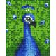 Pixel szett 1 normál alaplappal, színekkel, páva