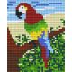 Pixel szett 1 normál alaplappal, színekkel, papagáj, (801251)