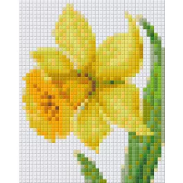 Pixel szett 1 normál alaplappal, színekkel, nárcisz