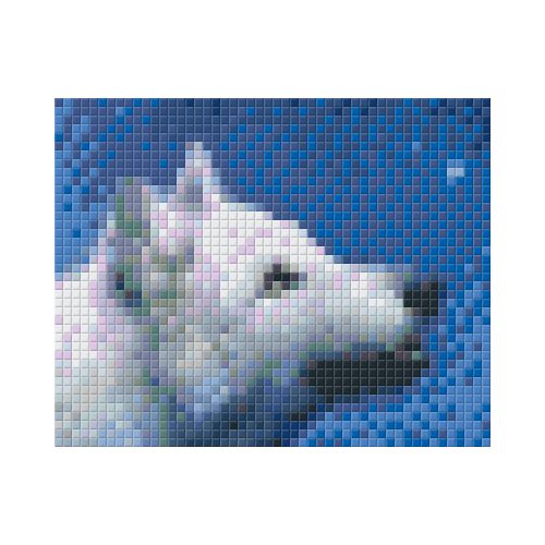Pixel szett 1 normál alaplappal, színekkel, farkas