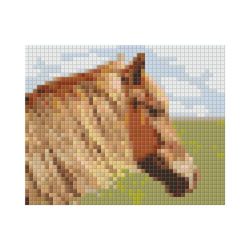 Pixel szett 1 normál alaplappal, színekkel, ló, 801304