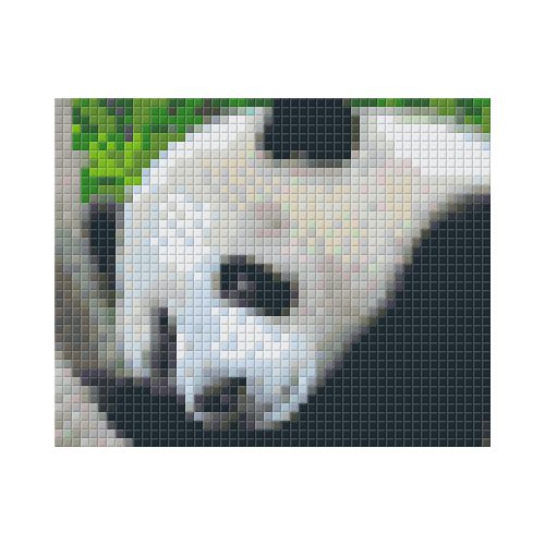 Pixel szett 1 normál alaplappal, színekkel, panda, (801308)