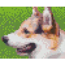 Pixel szett 1 normál alaplappal, színekkel, kutya, 801311
