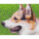 Pixel szett 1 normál alaplappal, színekkel, kutya, 801311