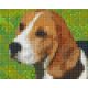 Pixel szett 1 normál alaplappal, színekkel, kutya, beagle