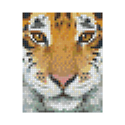 Pixel szett 1 normál alaplappal, színekkel, tigris