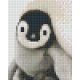 Pixel szett 1 normál alaplappal, színekkel, pingvin, (801315)