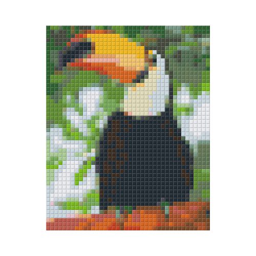 Pixel szett 1 normál alaplappal, színekkel, tukán, (801317)