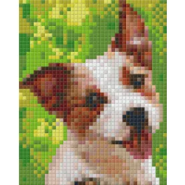 Pixel szett 1 normál alaplappal, színekkel, kutya, 801320