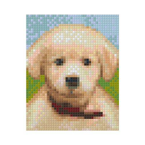 Pixel szett 1 normál alaplappal, színekkel, kölyökkutya