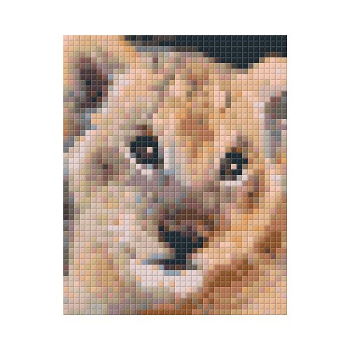 Pixel szett 1 normál alaplappal, színekkel, oroszlán