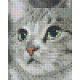 Pixel szett 1 normál alaplappal, színekkel, szürke cica, (801326)