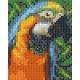 Pixel szett 1 normál alaplappal, színekkel, papagáj, (801328)