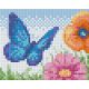 Pixel szett 1 normál alaplappal, színekkel, pillangó virágokkal, (801333)