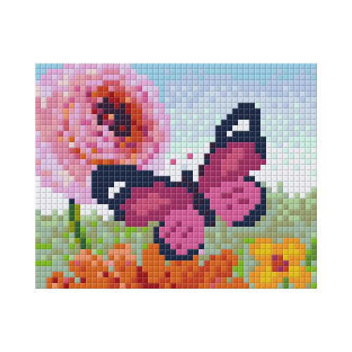 Pixel szett 1 normál alaplappal, színekkel, pillangó