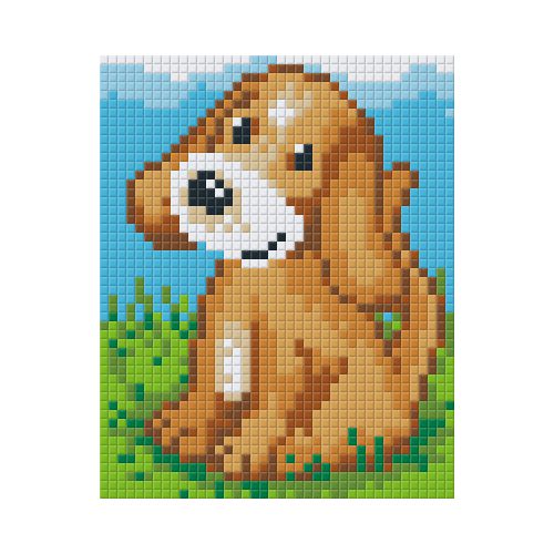 Pixel szett 1 normál alaplappal, színekkel, kutya, 801348