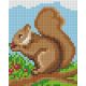 Pixel szett 1 normál alaplappal, színekkel, mókus