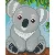 Pixel szett 1 normál alaplappal, színekkel, koala