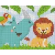 Pixel szett 1 normál alaplappal, színekkel, vadállatok