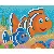 Pixel szett 1 normál alaplappal, színekkel, bohóchalak