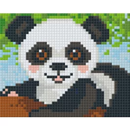 Pixel szett 1 normál alaplappal, színekkel, panda, (801406)