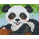 Pixel szett 1 normál alaplappal, színekkel, panda, (801406)