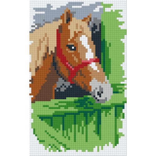 Pixel szett 2 normál alaplappal, színekkel, ló (802017)