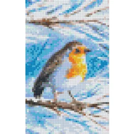 Pixel szett 2 normál alaplappal, színekkel, madár