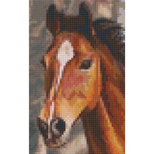 Pixel szett 2 normál alaplappal, színekkel, ló (802103)