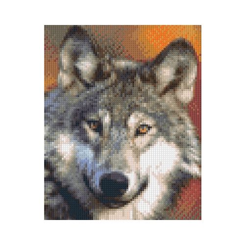 Pixel szett 4 normál alaplappal, színekkel, farkas