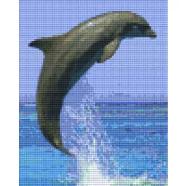   Pixel szett 4 normál alaplappal, színekkel, delfin (804223)