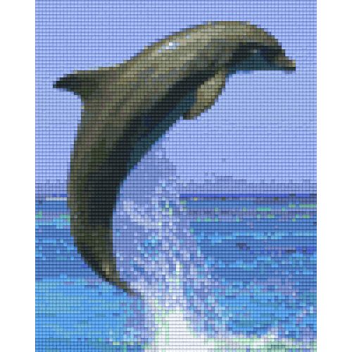 Pixel szett 4 normál alaplappal, színekkel, delfin (804223)