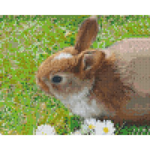 Pixel szett 4 normál alaplappal, színekkel, nyuszi (804434)