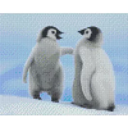 Pixel szett 4 normál alaplappal, színekkel, pingvinek
