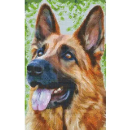 Pixel szett 8 normál alaplappal, színekkel, kutya, németjuhász