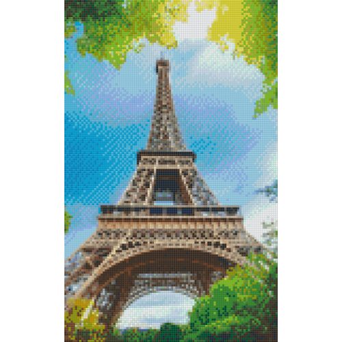 Pixel szett 8 normál alaplappal, színekkel, Eiffel-torony