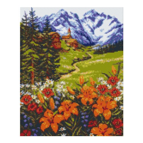 Pixel szett 9 normál alaplappal, színekkel, hegyvidék