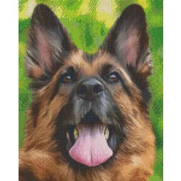 Pixel szett 9 normál alaplappal, színekkel, kutya, németjuhász